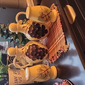 Tabletops Unlimited Vino Cruet Set Of 4 Salt, Pepper, Oil, & Vinegar No  Caddy.